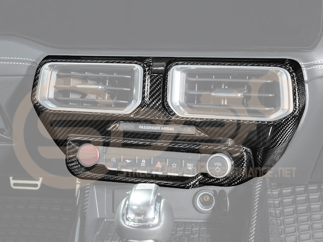 2024-UP FORD MUSTANG S650 | CARBON FIBER SINGLE SCREEN AC CONTROL CENTER SURROUNDING INTERIOR TRIM COVER